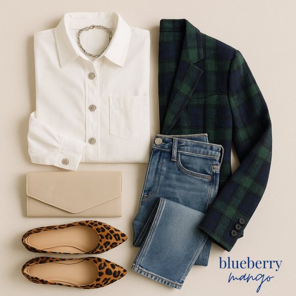 White Button Down 100% Cotton Embellished Buttons - Closet Basic for Holidays - Picture 6 of 8